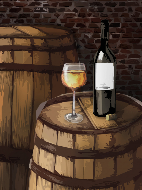 Sudové víno – BEZOVÉ, polosladké – Malovaný sklep