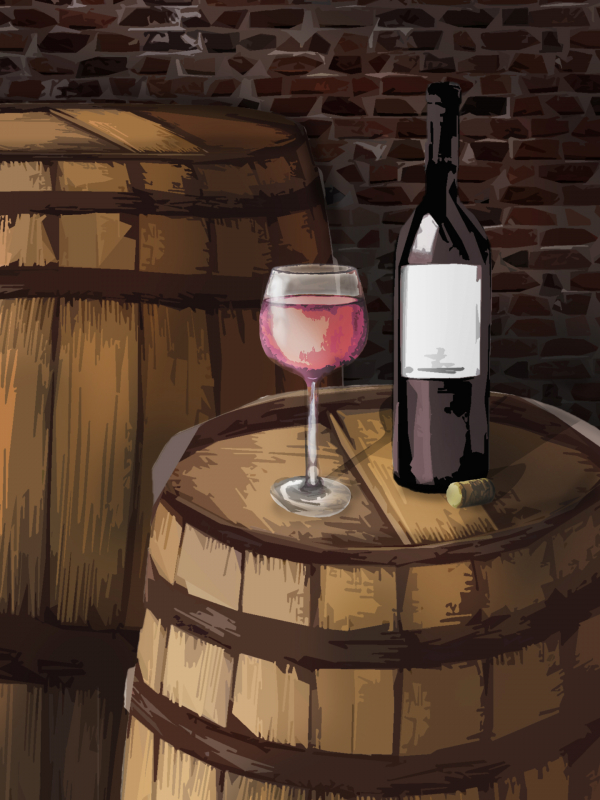 Sudové víno – MERLOT ROSÉ, polosladké – Pompey House